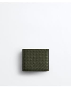 Bottega Veneta Intrecciato Piccolo Bi-Fold Wallet With Coin Purse - Green