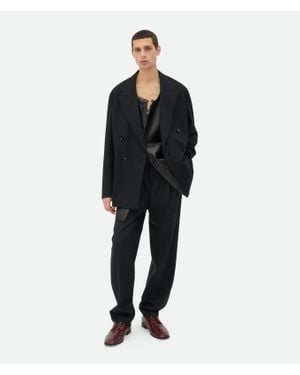 Bottega Veneta Striped Wool Jacket - Black