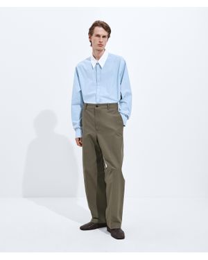 Bottega Veneta Compact Cotton Trousers - White