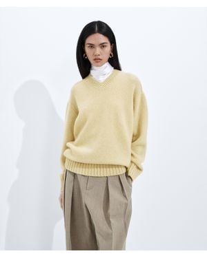 Bottega Veneta Kaschmirpullover Mit Verdrehter Optik - Natur