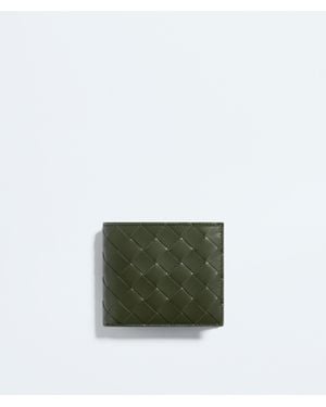 Bottega Veneta Intrecciato Bi-Fold Wallet With Coin Purse - Green
