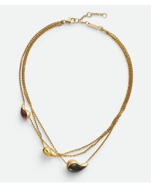 Bottega Veneta Drop Marble Necklace - Metallic