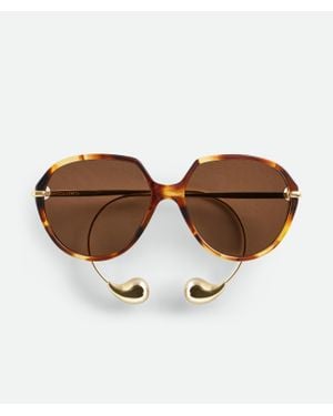 Bottega Veneta Drop Squared Sunglasses - Brown