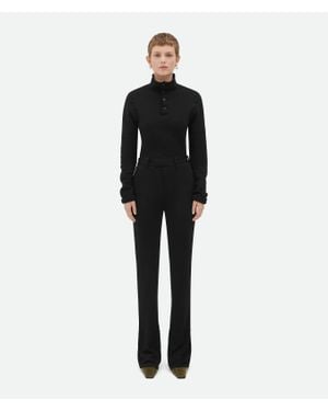 Bottega Veneta Schlaghose Aus Viskose - Schwarz