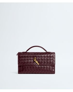Bottega Veneta Andiamo Clutch 25 - Lila