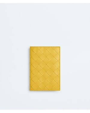 Bottega Veneta Intrecciato Passport Case - Yellow
