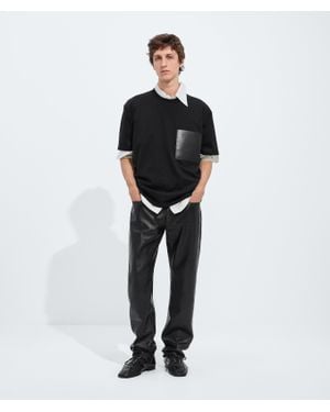 Bottega Veneta T-Shirt Aus Baumwolljersey - Schwarz