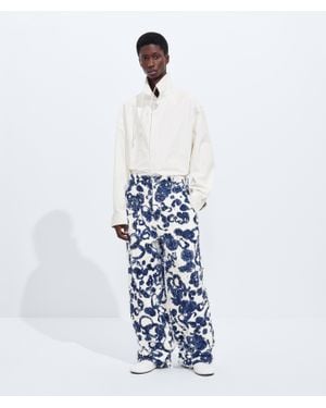 Bottega Veneta Cotton Fil Coupé Printed Trousers - White
