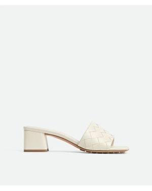 Bottega Veneta "Parco 45Mm" Heeled Mules - Natural