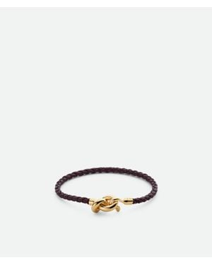 Bottega Veneta Leather Knot Bracelet - White