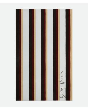 Bottega Veneta Stripe Jacquard Beach Towel - Black