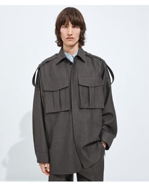 Bottega Veneta Wool And Mohair Shirt - Grey