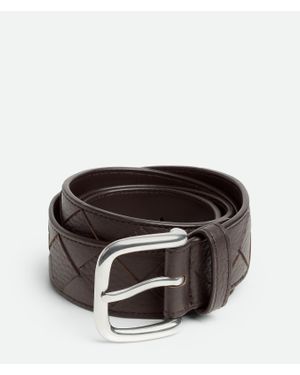 Bottega Veneta Intrecciato Taurillon Belt - Black