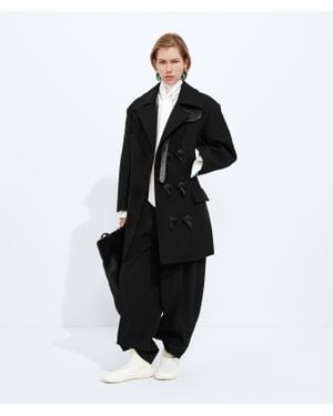 Bottega Veneta Wool And Nylon Trousers - Black