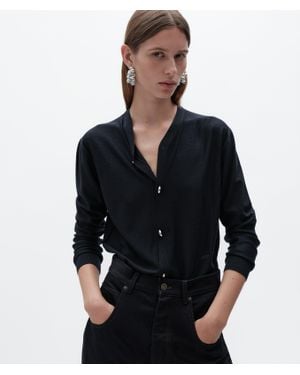 Bottega Veneta Wool Underpinning Cardigan - Black