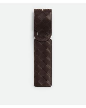 Bottega Veneta Intrecciato Long Tag Holder - Brown