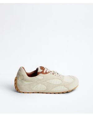 Bottega Veneta Orbit Flash Suede-Trimmed Trainers - White