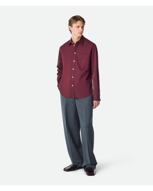 Bottega Veneta Hemd Aus Baumwolle Und Seide - Rot