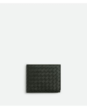 Bottega Veneta Intrecciato Piccolo Bi-Fold Portemonnaie - Grün