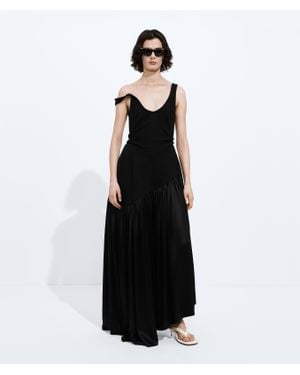 Bottega Veneta Stretch Cotton And Silk Dress - Black