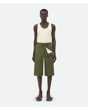 Bottega Veneta Shorts Aus Kompakter Baumwolle - Grün