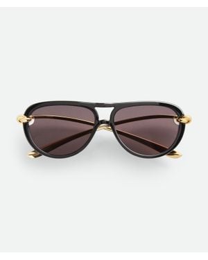 Bottega Veneta Knot Aviator Sunglasses - Brown