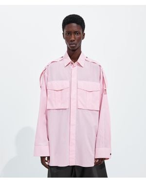 Bottega Veneta Cotton Poplin Overshirt - Pink