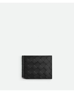 Bottega Veneta Intrecciato Portemonnaie Mit Geldscheinklammer - Schwarz