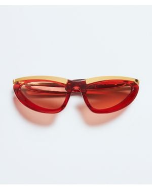 Bottega Veneta Prisma Cat Eye Sunglasses - Red