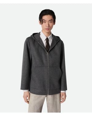 Bottega Veneta Double Face Wool Hoodie - Black