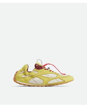 Bottega Veneta Suede-Trim Trainers - Yellow