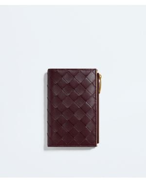 Bottega Veneta Intrecciato Medium Bi-Fold Wallet - Purple
