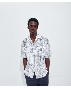 Bottega Veneta Cotton Poplin Printed Pyjama Shirt - White