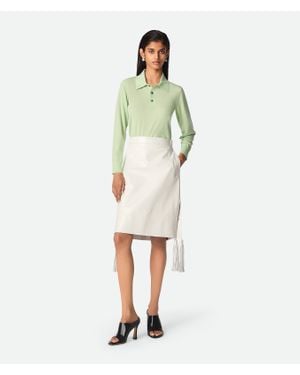 Bottega Veneta Glänzender Lederrock - Grün