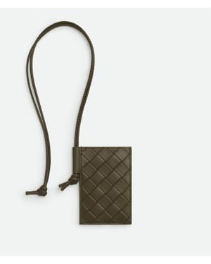 Bottega Veneta Intrecciato Stamp Kartenetui - Grün