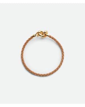 Bottega Veneta Leather Knot Bracelet - Metallic