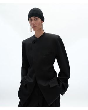 Bottega Veneta Wool Grain De Poudre Jacket - Black