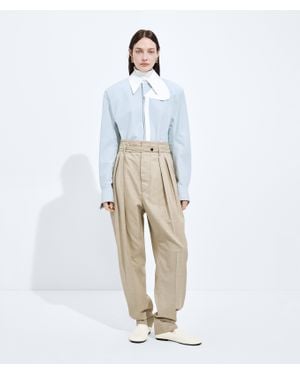 Bottega Veneta Wool And Cotton Trousers - White