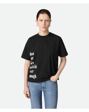 Bottega Veneta Cotton Printed Jersey T-Shirt - Black