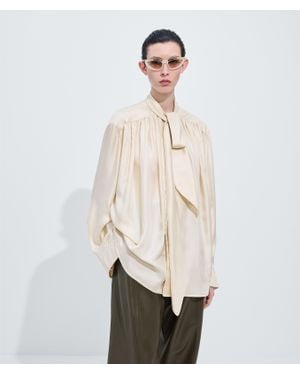 Bottega Veneta Viscose Twill Blouse - Natural
