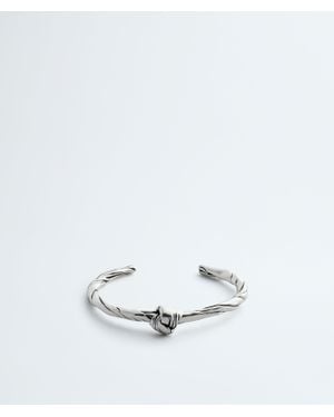 Bottega Veneta Kleiner Knot Armreif - Weiß