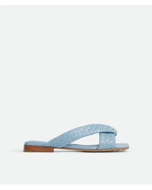 Bottega Veneta Riva Flat Mule - Blue