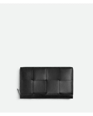 Bottega Veneta Cassette Zip Around Wallet - Black