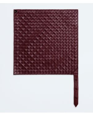Bottega Veneta Foulard Aus Intrecciato Leder - Rot
