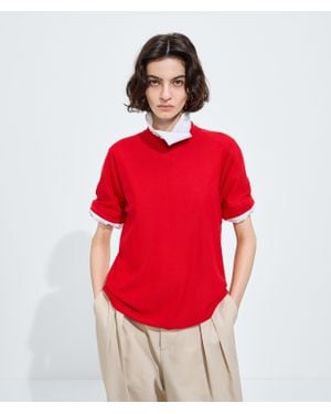Bottega Veneta Cashmere T-Shirt - Red