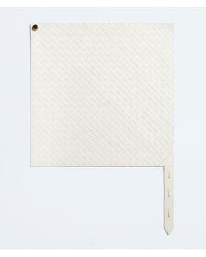 Bottega Veneta Leather Intrecciato Foulard - White
