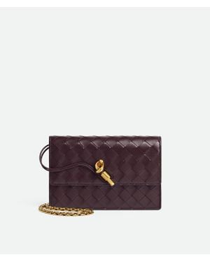 Bottega Veneta Andiamo Pouch On Chain - Purple