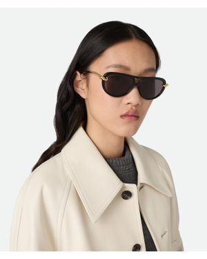 Bottega Veneta Knot Aviator Sunglasses - Natural