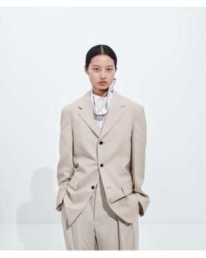 Bottega Veneta Wool And Cotton Jacket - Natural