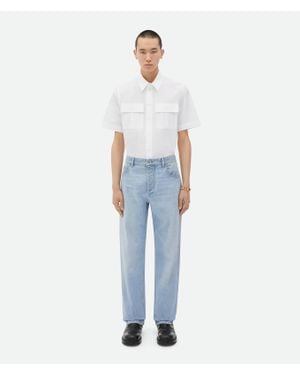 Bottega Veneta Straight Leg Light-Bleached Denim - Blue